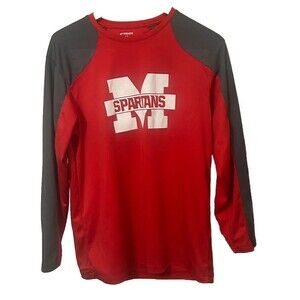 Michigan State Spartans Men's Medium Long Sleeve Red and Gray Shirt